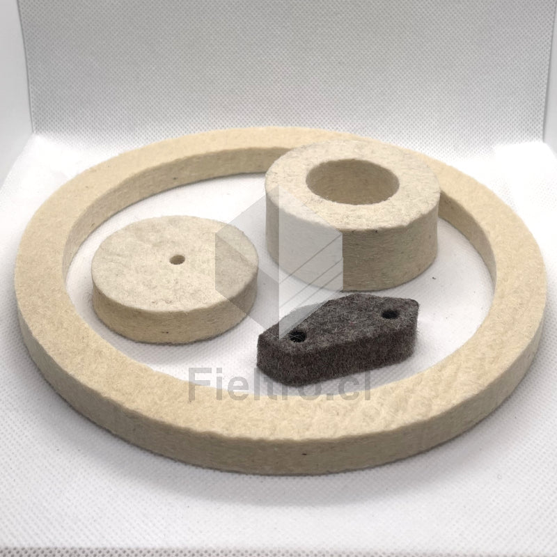 Piezas y Anillos (Arandelas) de Fieltro Industrial de Alta Densidad – Lana 100%